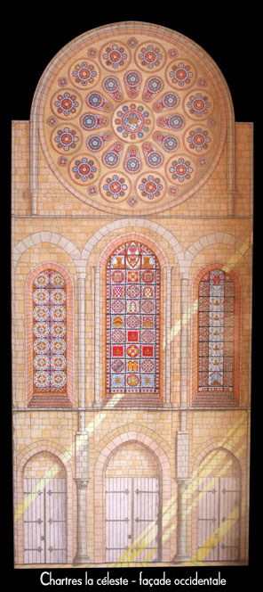 Dessin de la porte ouest de Chartres