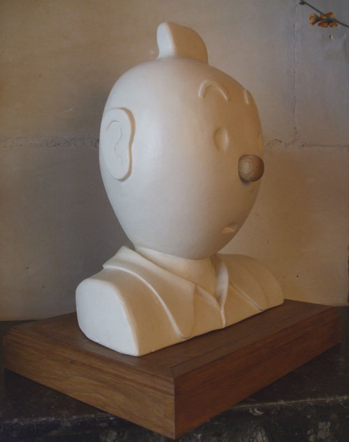 Buste de tintin de profil